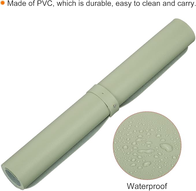 PATIKIL 35"x18" Desk Mat Protector, PVC Non-Slip Waterproof Mouse Pad Writing Mat for Office Home, Green
