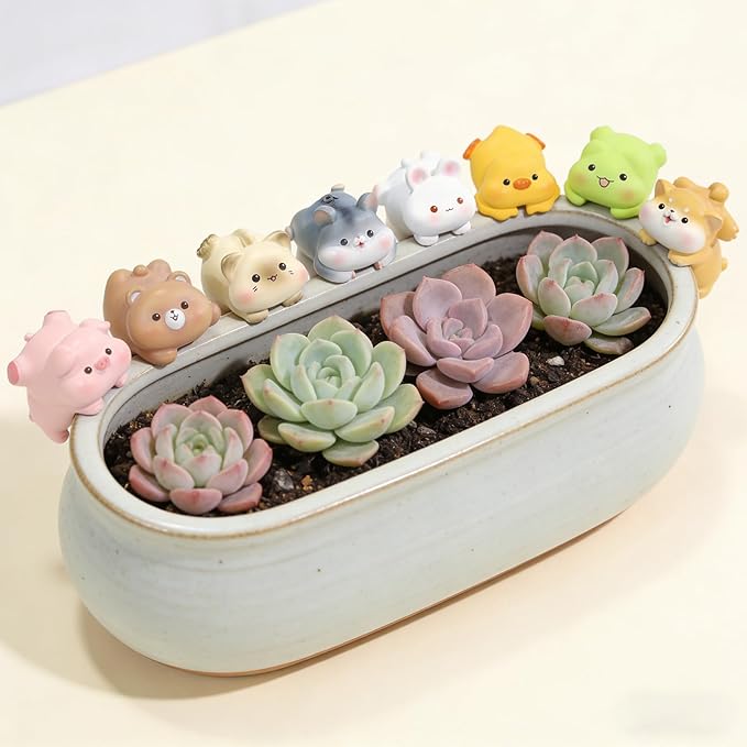 Computer Monitor Decor,Computer Monitors Decors Figurines,Personalized Animal Collectible Figurines, Monitor Decor for Home, Office,Car Decoration (Green)