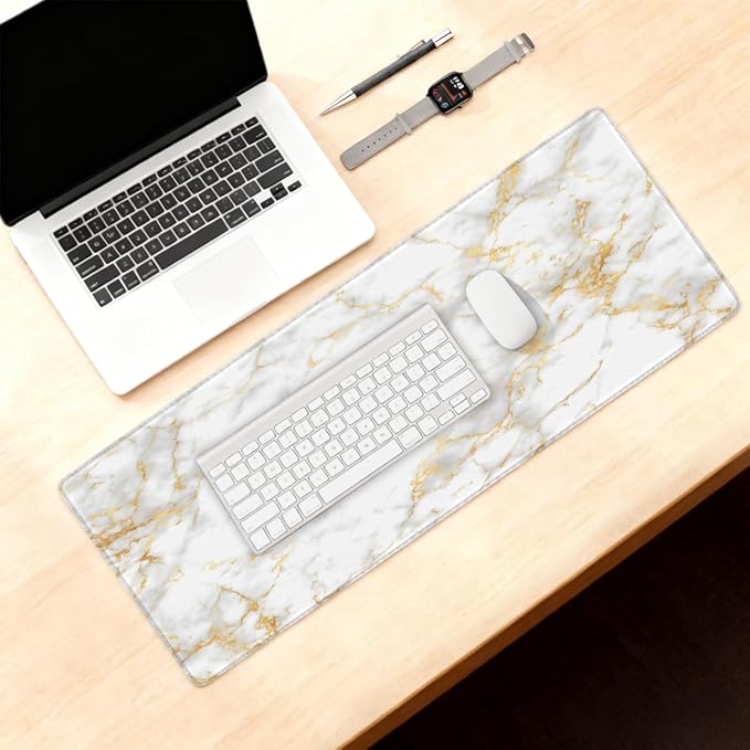 Large Mouse Pad Army Camouflage Gray Non-Slip Rubber Long Gaming Desk Mat Big Computer Keyboard Mousepad Waterproof Protector Wristing Pad for Gaming Office Home Decorative 31.5 X 11.8 Inch