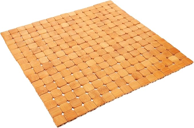 DECHOUS Natural Bamboo Chair Cushion Summer Cooling Car Seat Cover Pad for Office Chair - Breathable Seat Cushion Mat Comfort and Durability - 16.2 Inch