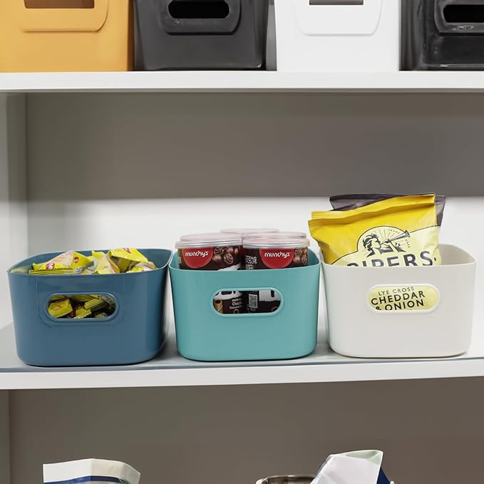 ZEXALOR 7PCS Drawer Organizer Bins, Small Plastic Storage Bins Storage Containers for Snack Makeup Kitchen Pantry Bathroom Cabinet Organization and Storage Bin Organizing Boxes
