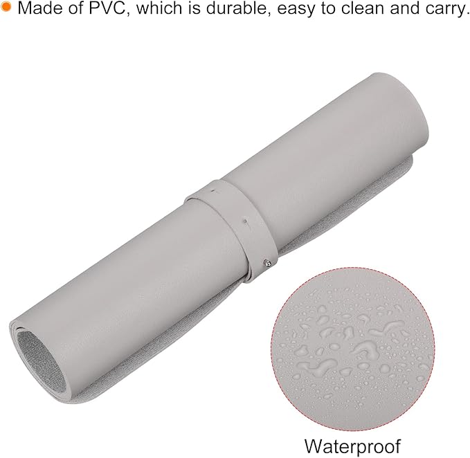 PATIKIL 24"x12" Desk Mat Protector, PVC Non-Slip Waterproof Mouse Pad Writing Mat for Office Home, Gray