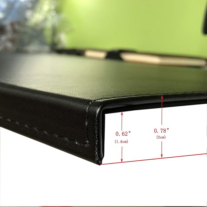 AKOZLIN 31.5"x15.8" Soft PU Leather Surface Office Desk Mouse Mat Pad with Full Grip Fixation Lip Table Blotter Edge-Locked Protector