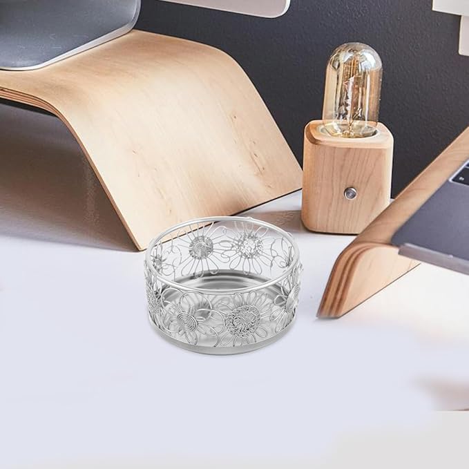 ABOOFAN Mini Stainless Steel Paper Clip Holder – Space-Saving Round Desk Organizer for Safe Handling & Compact Workspace Storage – for Office, Home, Makeup, and Stationery Use