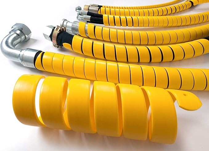 Electriduct 1.5 Inch Heavy Duty Spiral Wrap HDPE Flexible Plastic Cable Sleeve Hose Protector 15 Feet - Black