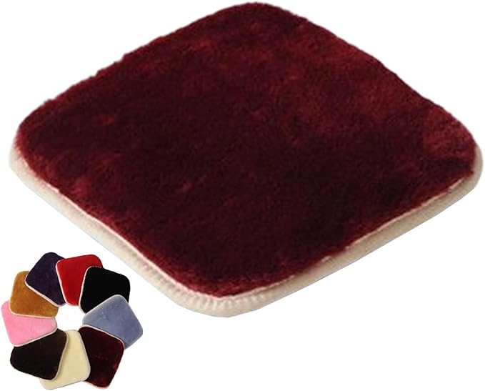 Anti-Slip Seat Cushions with Ties, Plush Dining Chair Pads, Durable Foam Cushions, Universal Stool Padding, Indoor-Outdoor Seat Cushions(Burgundy,Square 20X20in)