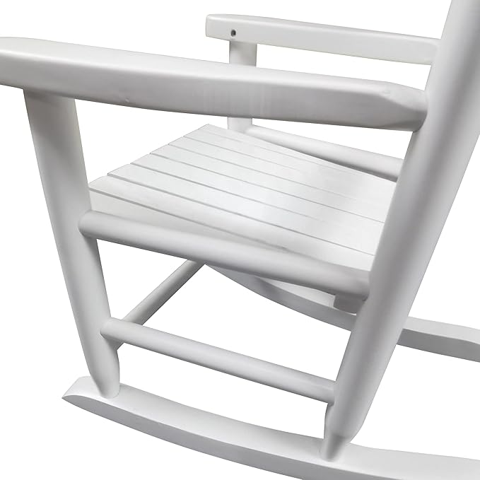 Kids Rocking Chair, Toddler Rocking Chair, Children’s Rocking Chair Porch Rocker Chair with Classic Rocker and Hardwood Construction, for Nursery, Indoor, Outdoor, Living Rooms, Bedrooms (White)