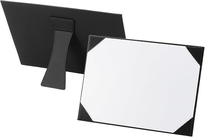 PATIKIL 8.5x11 Certificate Holder with Stand, Single-Sided Document Holders Horizontal for Award Diploma Graduation Achievement Business License, Black