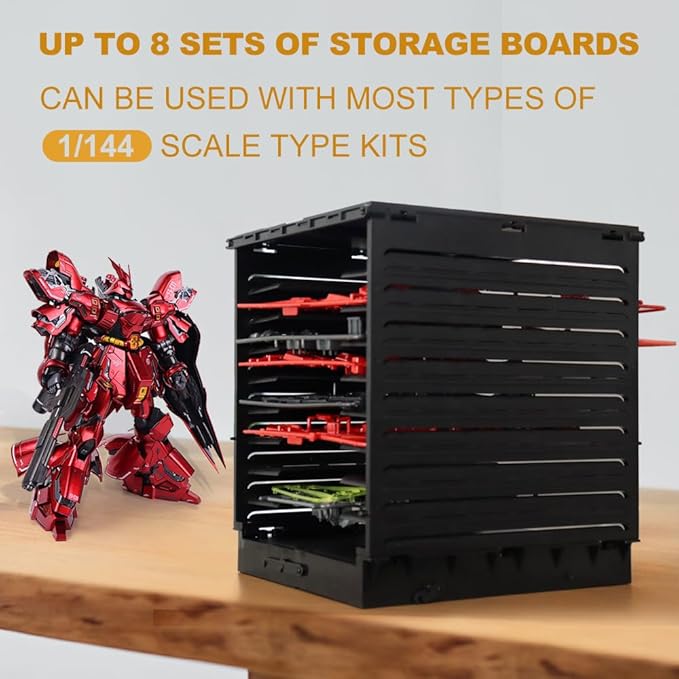 DIY Model Shelf Stand, Model Plastic Parts Shelf, Plate Rack, Tool Storage Container for Hobby Model Making Parts, Organizer for Many Types Making Accessories of Action Figures, PMKJ010