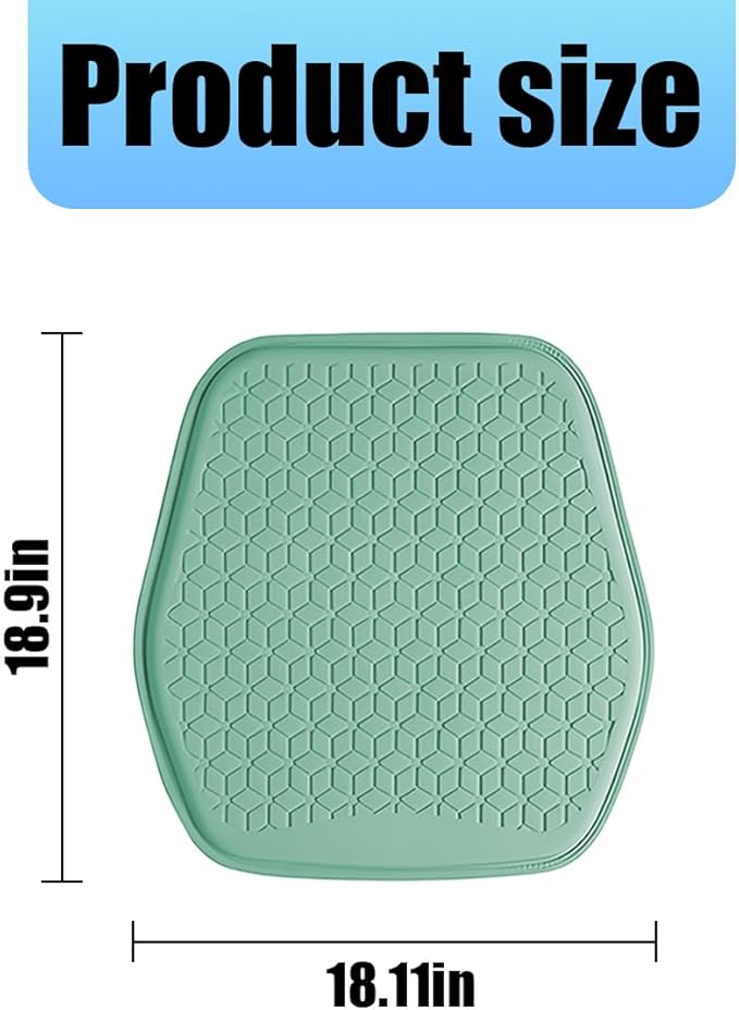 Zpana Gel Car Seat Cushion, Non-Slip & Comfortable Automotive Chair Protector Pad for Driving, Breathable Vehicle Interior Mat Cover Accessories, Universal for SUV Sedan Truck (Green)