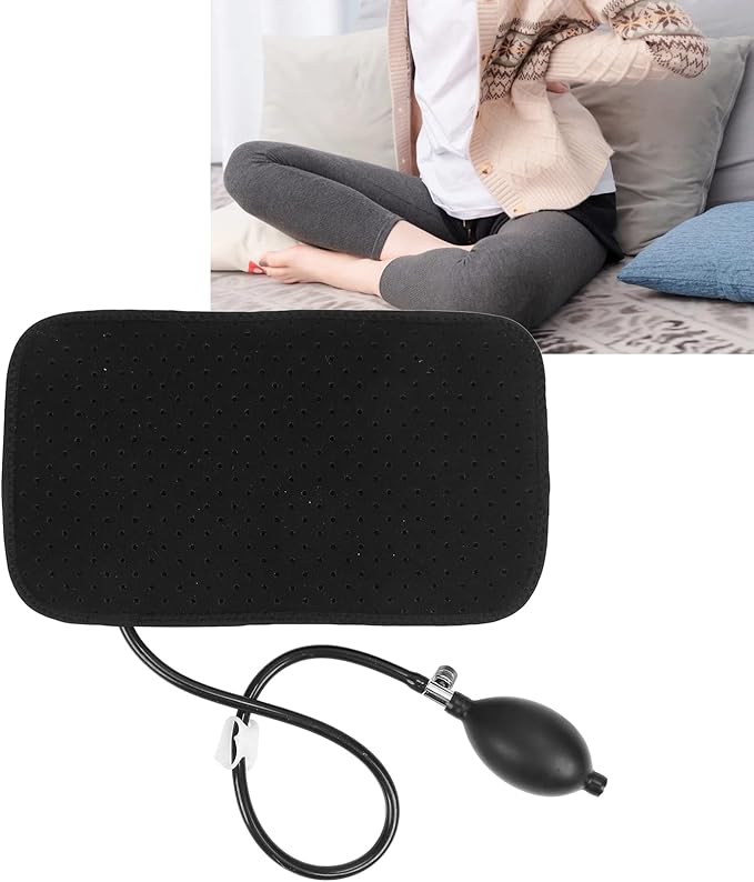 Inflatable Lumbar Support Pillow Washable Breathable Portable Waist Support Pillow for Home Office Chair and Car Bus Train Airplane Travel Seat