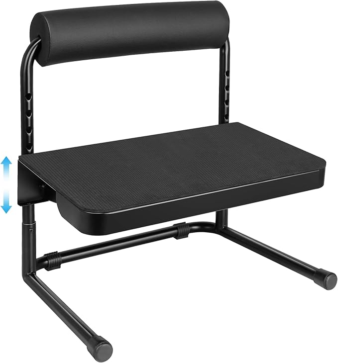 Adjustable Foot Rest Under Desk Footrest Leg Rest 6 Height Positions for Desk, Office Gaming Chairs Ergonomic with Relief Platform for Standing Desks