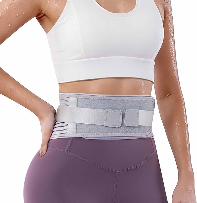 Lower Back Brace for Men and Women, Adjustable Lumbar Support Belt with Breathable Lightweight Design