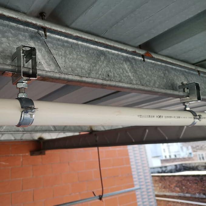 Conduit Hanger with Beam Clamp & Pipe Support Bracket (8 Pcs) - 1-1/4" (32mm) Cable Clamps for I-beam Installation