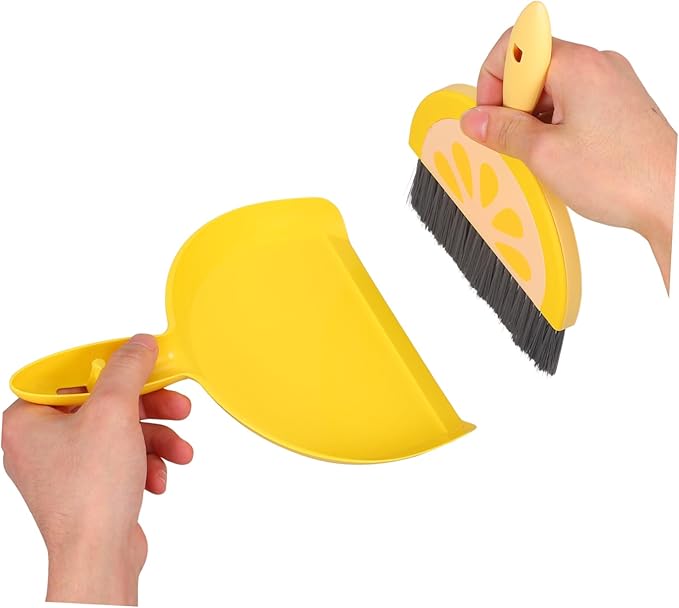 PRETYZOOM Mini Broom and Dustpan Set Multi-Function Whisk Broom Portable for Kitchen Home Office