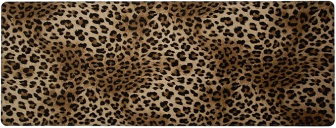Large Mouse Pad Leopard Print Cheetah Non-Slip Rubber Long Gaming Desk Mat Big Computer Keyboard Mousepad Waterproof Protector Wristing Pad for Gaming Office Home Decorative 31.5 X 11.8 Inch