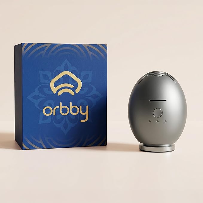 Orbby Aroma Diffusers for Home | Small Incense Burner : Waterless Cordless Electric Car Scent Air Freshener for Room Office Travel Diffueser -Non Toxic,Timer Automatic Difusor de Aromas para Casa