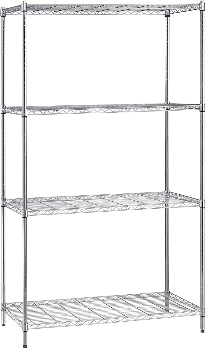 Quantum Storage Systems WR86-3060C Starter Kit Wire Shelves Chrome 4 Shelves 86" H x 60" W x 30" D