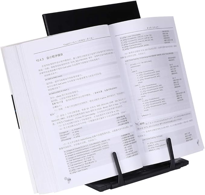 KLOUD CityBlack Metal Desktop Document Book Holder with 7 Adjustable Positions (Lost ocean-SJ981)