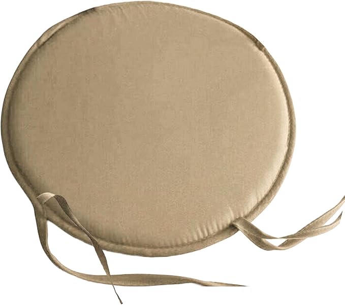 Dining Chair Cushions, Removable Waterproof Comfortable Seat Cushions with Ties,Circular Non-Slip Comfort Office Chair Cushion for Office Patio Coffee Shop Dining Bistro Indoor Outdoor Garden