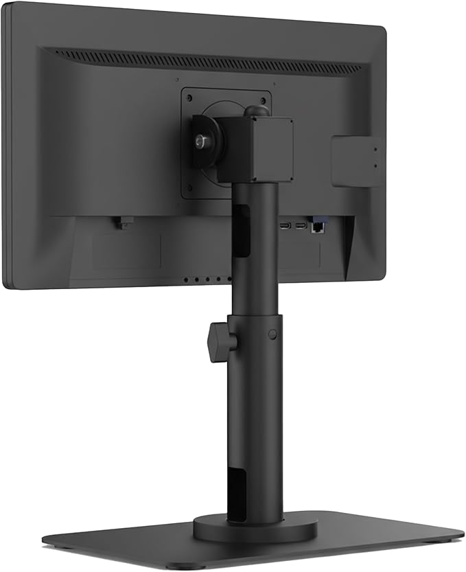 Mount-It! POS Monitor Stand, Adjustable Desktop VESA Mount for 13–32 Inch Screens, Height Adjustable Full Motion Swivel Tilt Rotation, Freestanding or Bolt-Down Base for Retail, Kiosks, Checkout