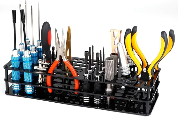 Screwdriver Storage Rack Screwdriver Organizers for Hex Cross Screw Driver RC Tools Kit Organizers 63 Hole