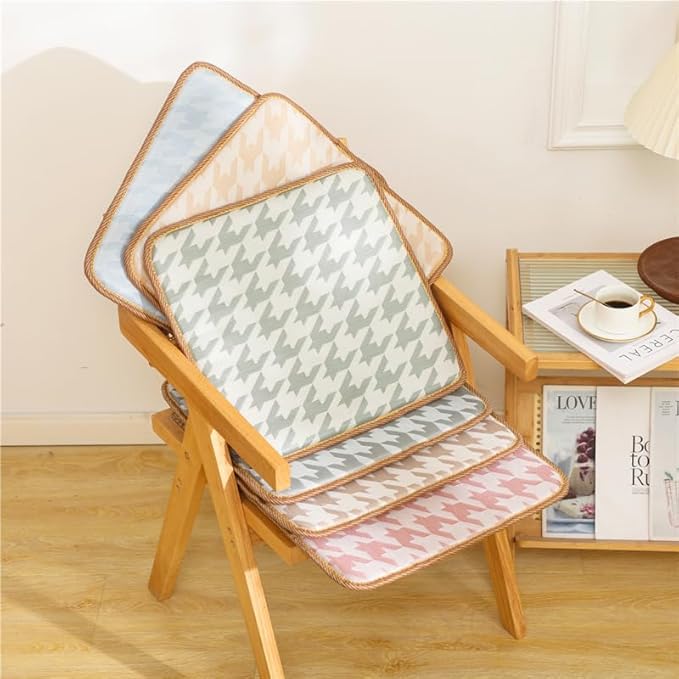 Chair Cushion Memory Foam Pads Tufted Slip Non Skid Rubber Back Seat Cover, 1Pack,Brown C