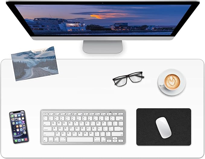 Clear Desk Mat, Non-Slip PVC Desk Protector Mat with Round Edge, Heat Resistant & Waterproof Clear Desk Writing Mat for Home and Office (35.4"*16.9")