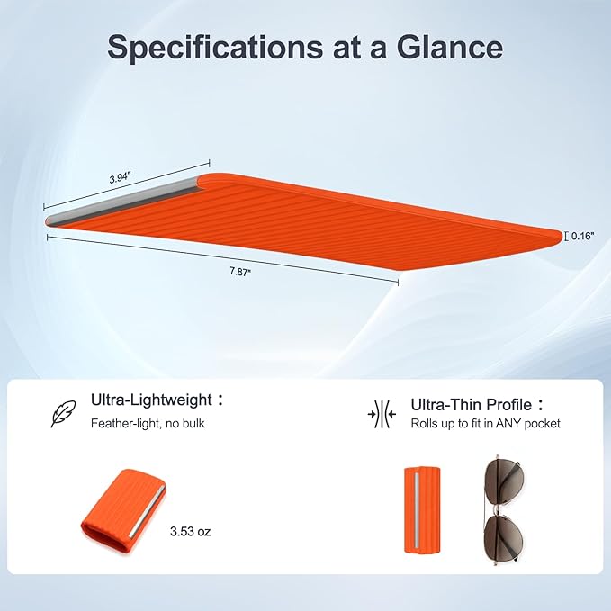 Foldable Silicone Aluminum Holder, Flexible Silicone Phone Stand with Anti-Slip Pad, Portable Rollable Multi-Angle Stand for Phone Tablet Laptop – Bendable & Foldable Home, Office, Travel(2, Orange)