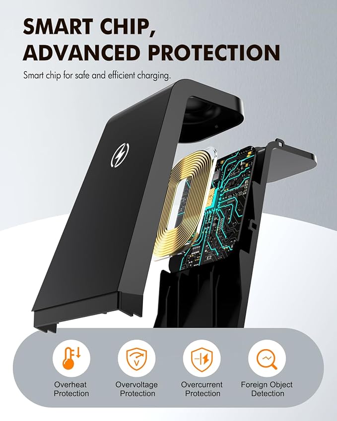 Wireless Charger for Samsung, 3-in-1 Charging Station for Samsung S26/S25/S24/S23/S22, Note 20/10, Z Fold 6/5, Galaxy Buds 4/3/2 Pro, Galaxy Watch Ultra/8/7/6/5-Android Phone and Watch Stand