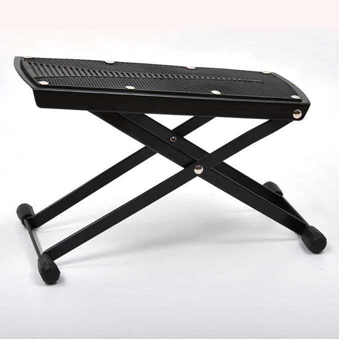 Foldable 6-Position Height Adjustable Pedicure & Manicure Foot Rest, Non-Slip Rubber Foot Stool for Comfortable Home Nail Care, Easy Toenail Trimming & Nail Art Foot Stool