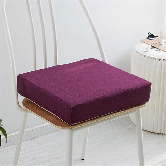 Indoor Chair Cushions Memory Foam Seat Cushion for Armchair, Non-Slip Pads Booster Comfort Pad Indoors Outdoors Car Office Sofa - Square (45x45x8cm,Purple)