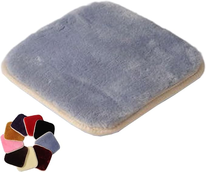 Anti-Slip Seat Cushions with Ties, Plush Dining Chair Pads, Durable Foam Cushions, Universal Stool Padding, Indoor-Outdoor Seat Cushions(Blue-Grey,Square 18X18in)