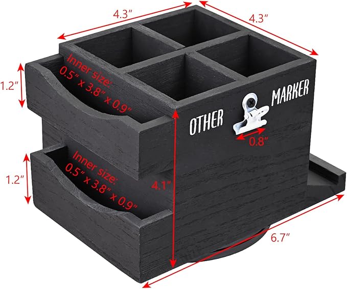MOOCA 360-degree Rotating Pen Holder for Desk, Desk Organizers and Accessories with 7 Compartments Pencil Organizer, Art Supply Storage Box Caddy for Office, Desktop Storage Stationery Supplies
