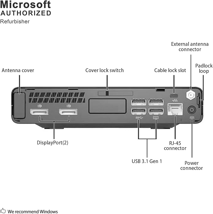 HP EliteDesk 800 G3 Mini Business Desktop Computer with 21.5" FHD Monitor PC Bundle, Intel Core i5-6500T, 16GB RAM, 512GB SSD, DP Cable, Keyboard & Mouse, Windows 11 Pro (Renewed)