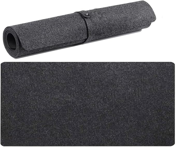 Large Felt Desk Pad Desk Protective Computer Pad Minimalistic Felt Anti-Slip Desk Mat for Keyboard and Mouse 35.43''X15.74''/90x40cm (Dark Gray)