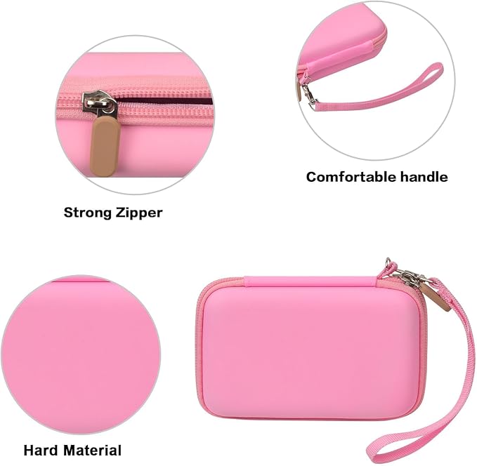 ANKHOH Case for Anker MagGo for Ucomx 3-in-1 for MagGo UFO Charging Station,for Augnner for Iseyyox for Apple MagSafe Duo for LISEN Wireless Charger Foldable Magnetic Charging Stand Storage Box-Pink