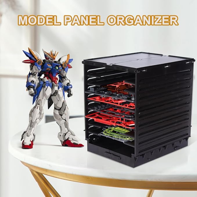 DIY Model Shelf Stand, Model Plastic Parts Shelf, Plate Rack, Tool Storage Container for Hobby Model Making Parts, Organizer for Many Types Making Accessories of Action Figures, PMKJ010