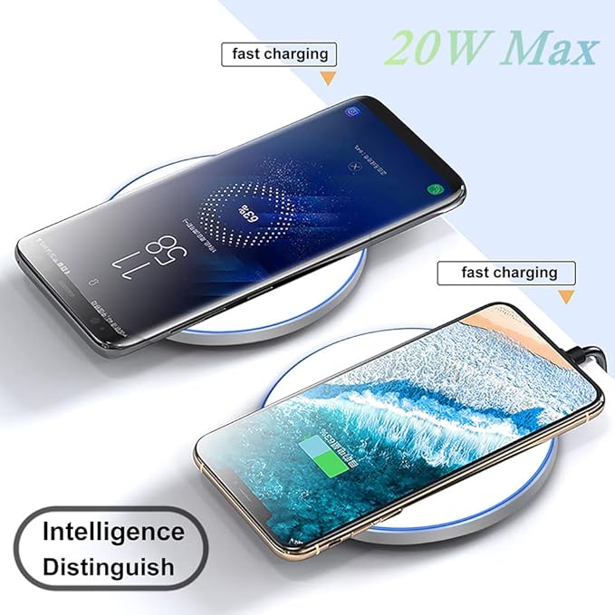 Fast Wireless Charger,20W Max Wireless Charging Pad Compatible with iPhone 17/17 Pro/17 Pro Max/17 Air/16/15/14/13/12/X,AirPods;FDGAO Induction Charge Mat for Samsung Galaxy S25/S24/S23