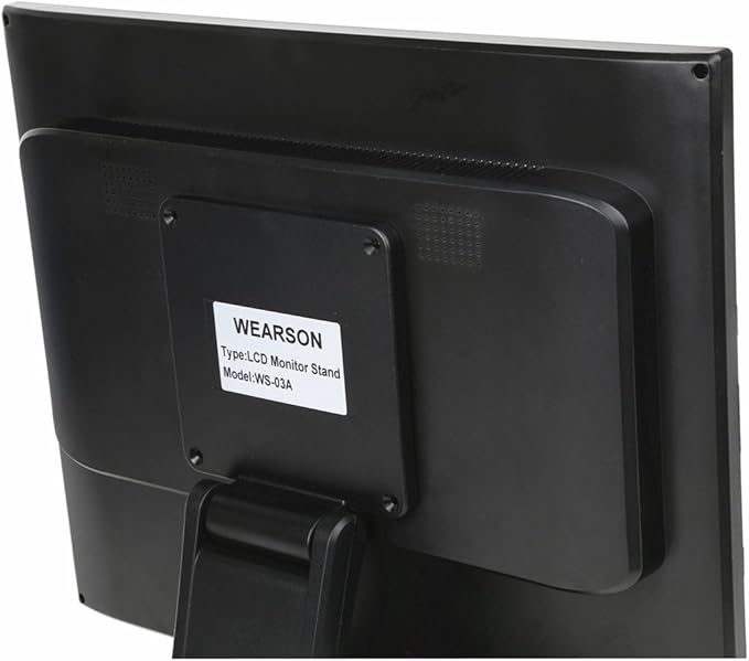 Wearson WS-03A VESA Monitor Stand Low Profile Lay Flat Short Foldable with VESA Hole 75x75mm&100x100mm
