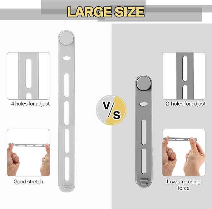Tellegloww 42 Pcs Silicone Cable Ties Reusable Cord Organizer Adjustable Data Cable Wraps for Earphone Phone Charger Computer Cord Management Straps Travel Essentials(Black, White, Gray,5.12 Inch)