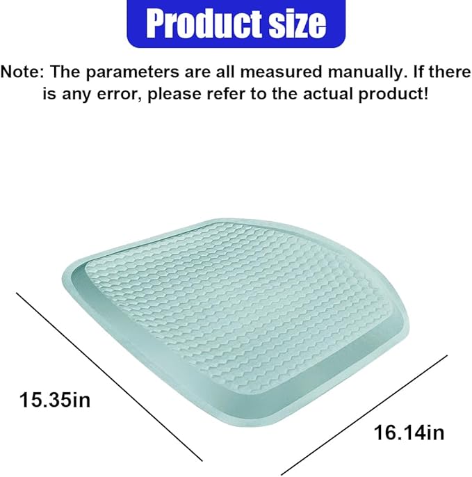 Gel Car Seat Cushion, Non-Slip & Breathable Automotive Chair Protector Pad, Comfortable Cooling Car Interior Seat Mat Accessories Universal for Sedans, SUV, Truck (Blue)