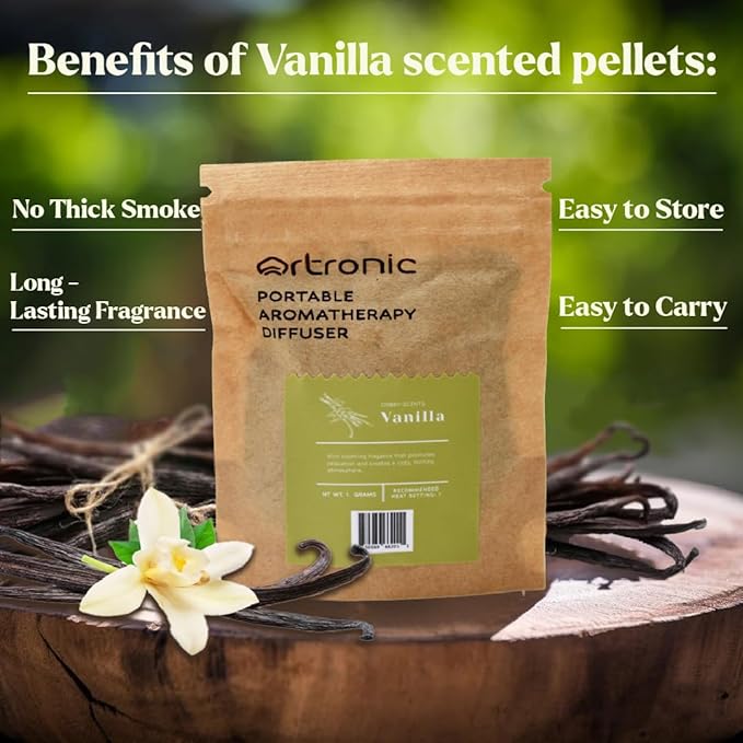 Aroma Diffuser-Compatible Scented Pellets/Granules : Vanilla,10g, Refills for Orbby Incense Burner