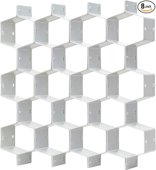 Honeycomb Separator Adjustable Drawer Organizer Divider for Underwear Belt-Scarf Socks Organizer (Grey)