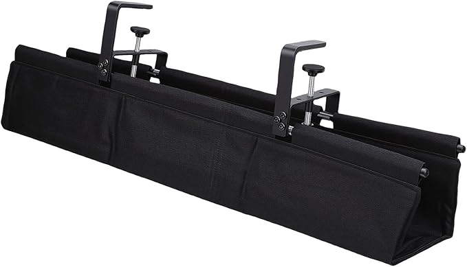 JTLB 28in Under Desk Cable Organizer Under Desk Cable Management Tray Cord Organizer with No Drill Clamp & Screw Mount for Home Office Storage
