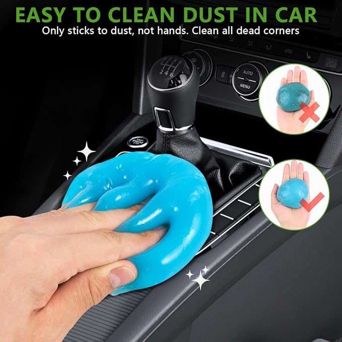 SenseYo 2 Pack Car Cleaning Gel Slime Clean Putty Dust Remover Car Interior Cleaner Kit Supplies Accessories Auto Detailing Tools for Air Vents Consoles Cup Holders Keyboards Notebook Camera