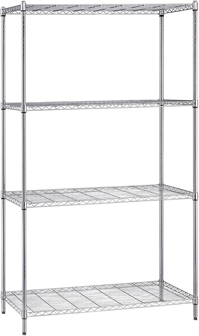 Quantum Storage Systems WR54-2472C Starter Kit Wire Shelves Chrome 4 Shelves 54" H x 72" W x 24" D