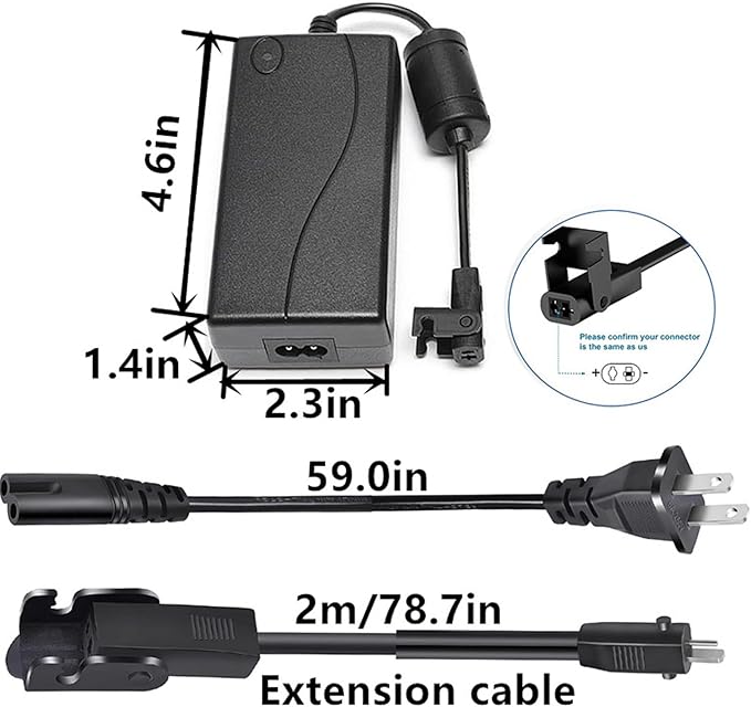 29V AC DC Power Adapter 2-Pin for VersaDesk Ultralite VUL3624 36" Electric Height-Adjustable Standing Converter Sit to Stand Desktop Riser Versa Desk Power Supply Cord Charger