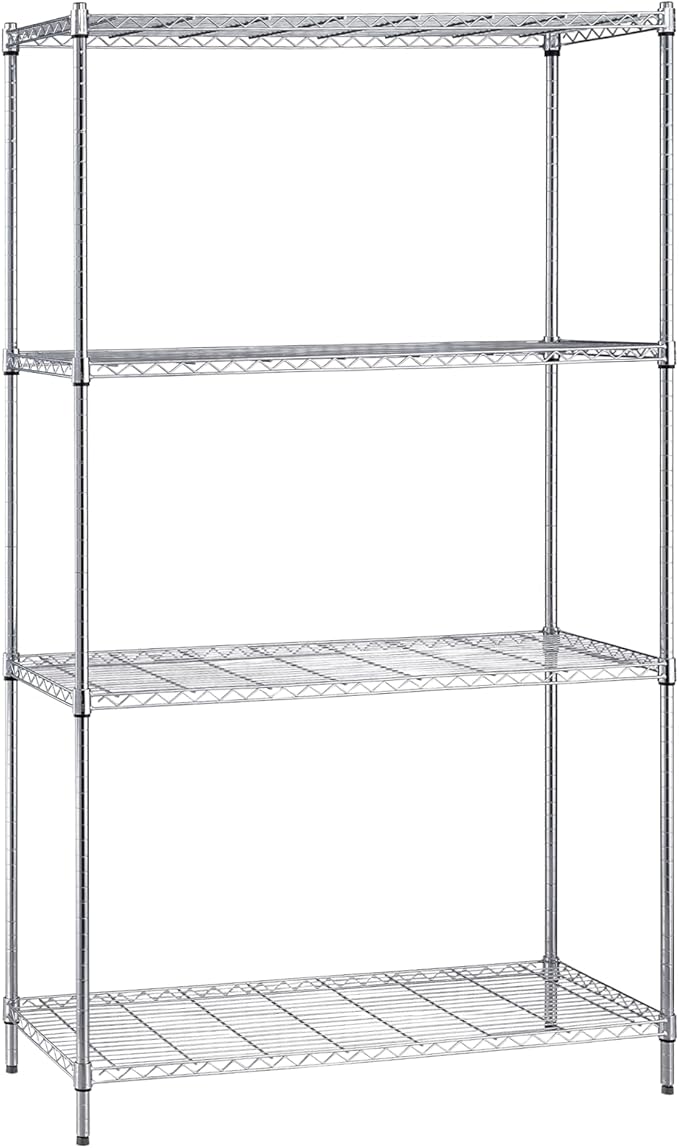 Quantum Storage Systems WR63-1272C Starter Kit Wire Shelves Chrome 4 Shelves 63" H x 72" W x 12" D