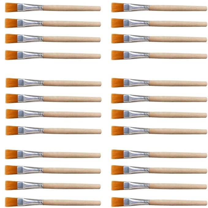 Wood Handle Anti-Static Brushes for Keyboard, Electronic Component Cleaning, Also Versatile for Paints, Stains, 24pcs